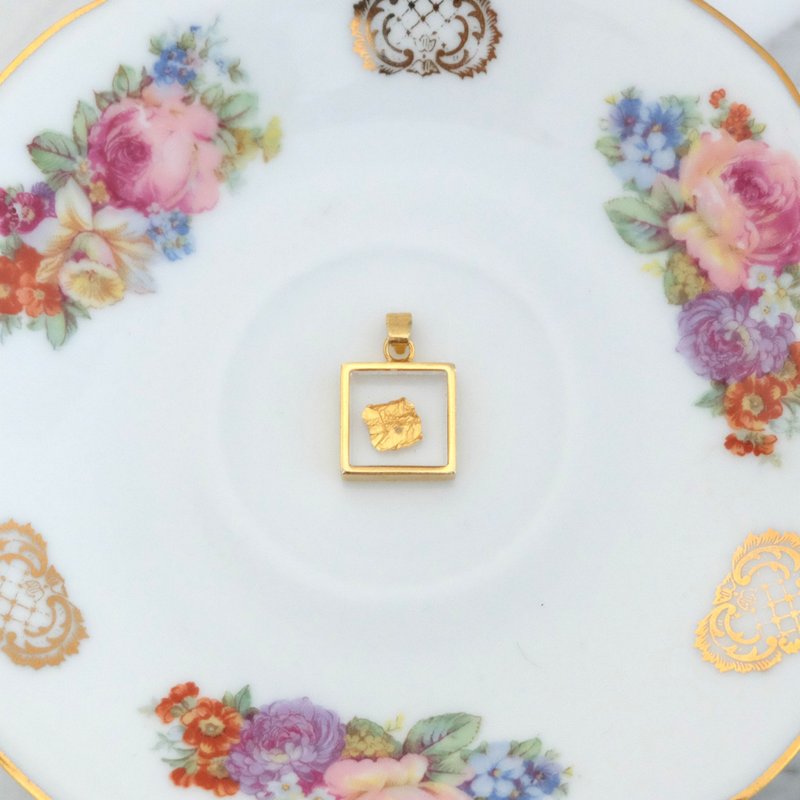 法国复古 DAXON 金箔镀金吊坠 - 项链 - 贵金属 金色