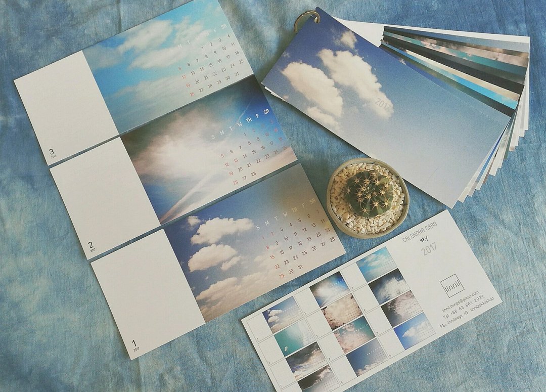 linnil: SKY calendar 2017 - 笔记本/手帐 - 纸 蓝色