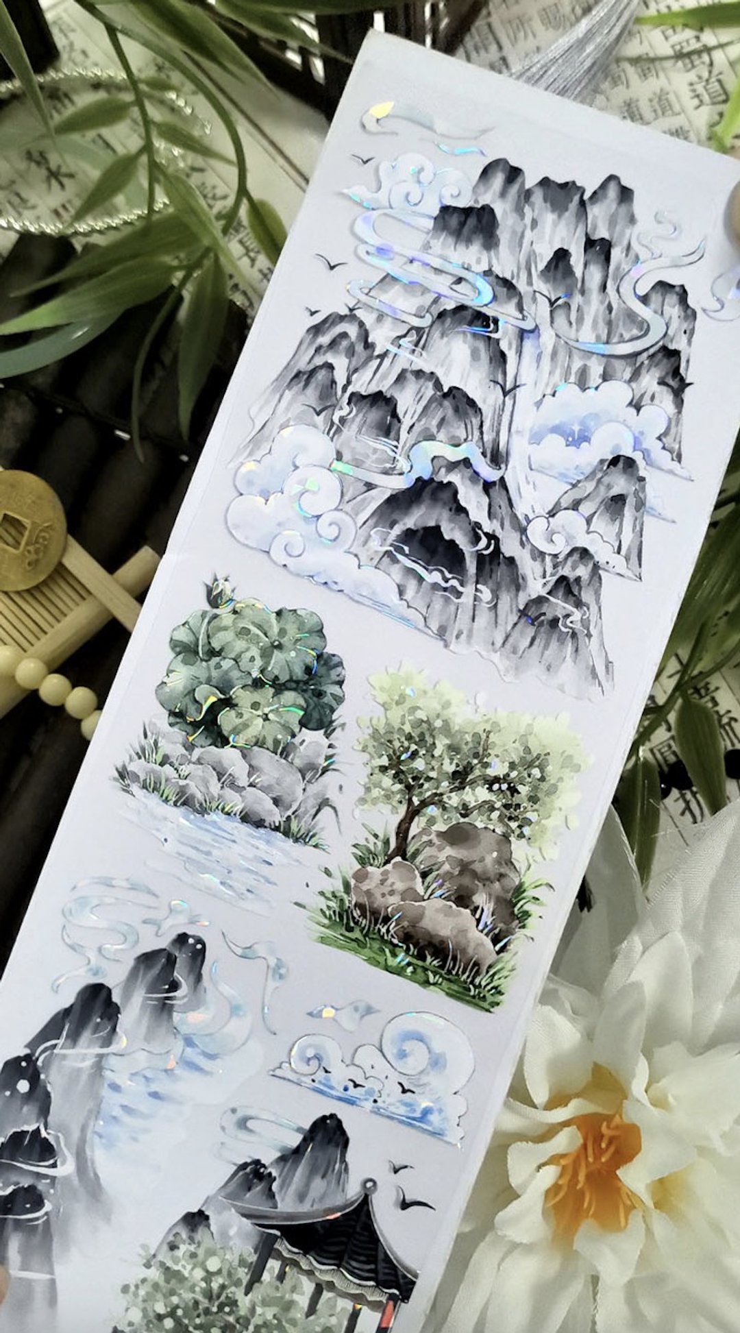 孤城万仞山 PET 纸胶带 贝壳光 5米卷 - 纸胶带 - 其他材质 多色