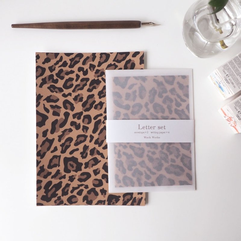 豹纹信纸组 - 信封/信纸 - 纸 多色