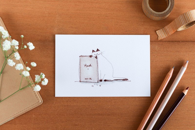 淡淡水彩明信片- 啃啃书 - 卡片/明信片 - 纸 白色
