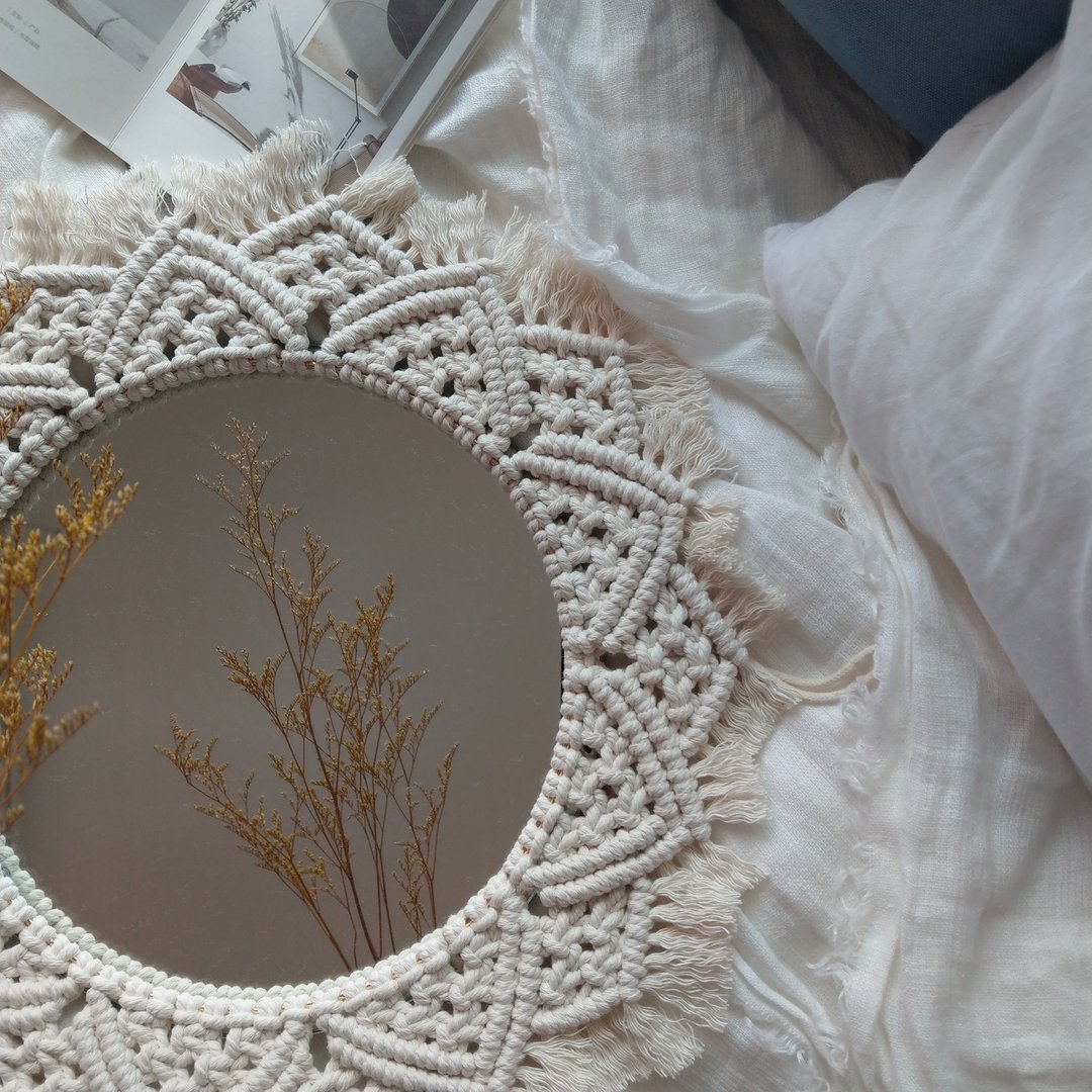 macrame  法式编织圆镜 - 其他 - 棉 