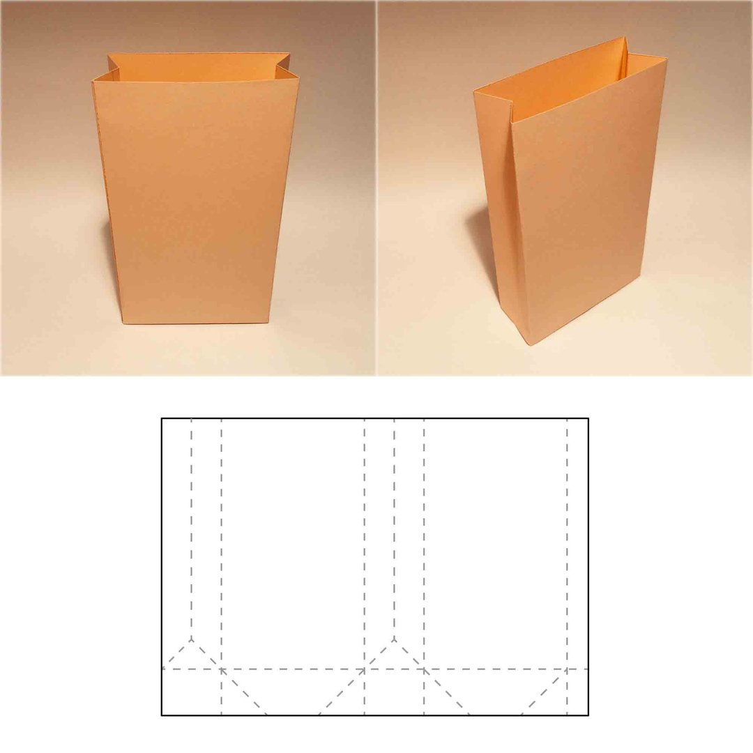 Grocery bag template, grocery paper bag, paper grocery bag, paper sack, 8.5x11 - 图文模板设计 - 其他材质 