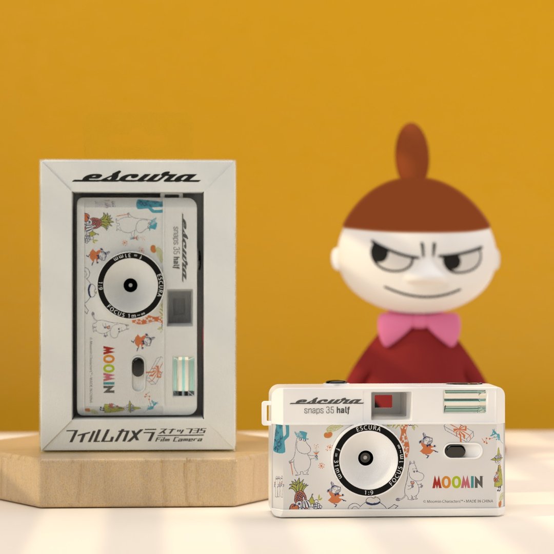 【Pinkoi x Moomin】限定 特别版 姆明派对 半格底片相机 可重用 - 相机 - 塑料 