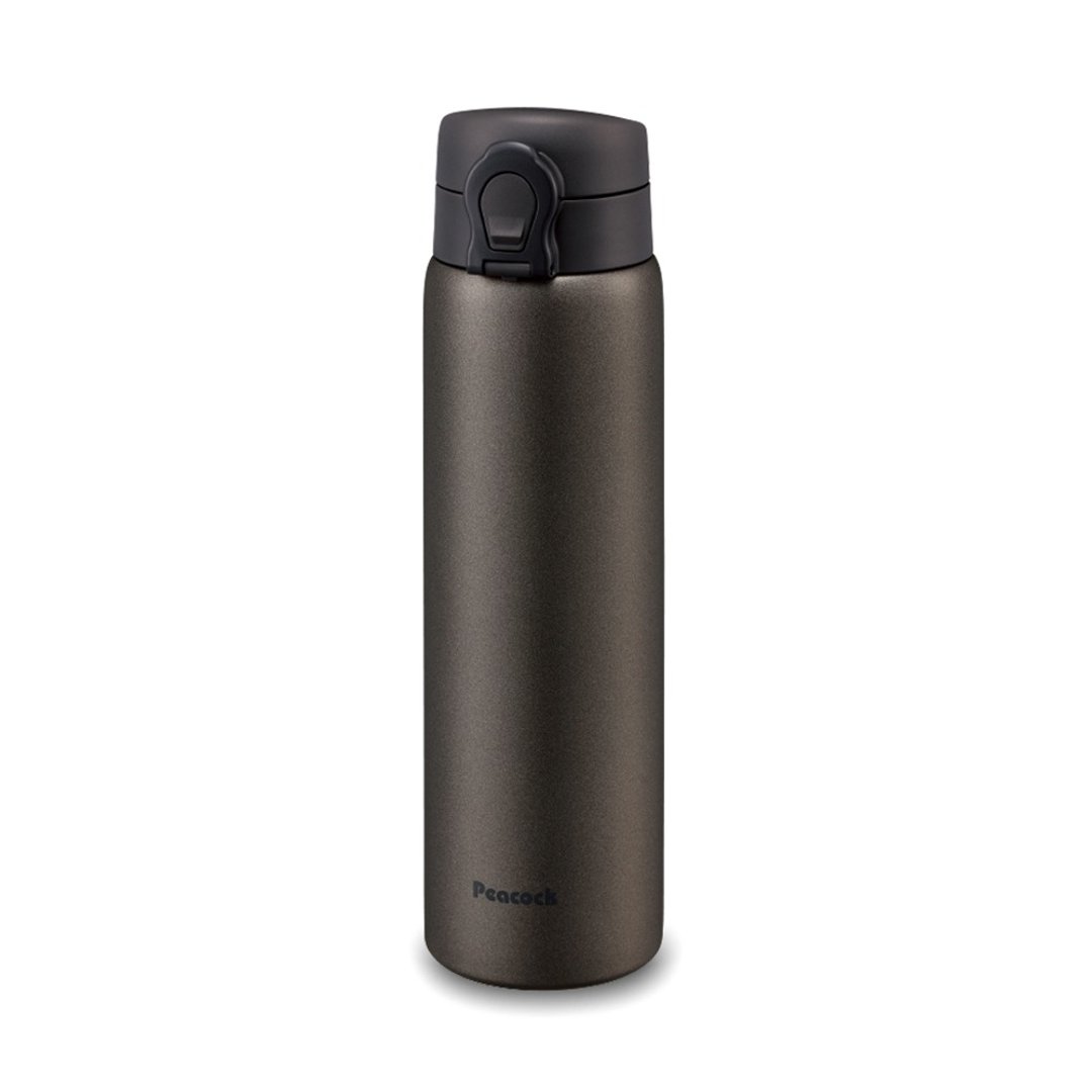 【孔雀Peacock】600ML 不锈钢保冷保温杯 可拆洗上盖 锁扣式-棕 - 保温瓶/保温杯 - 不锈钢 咖啡色
