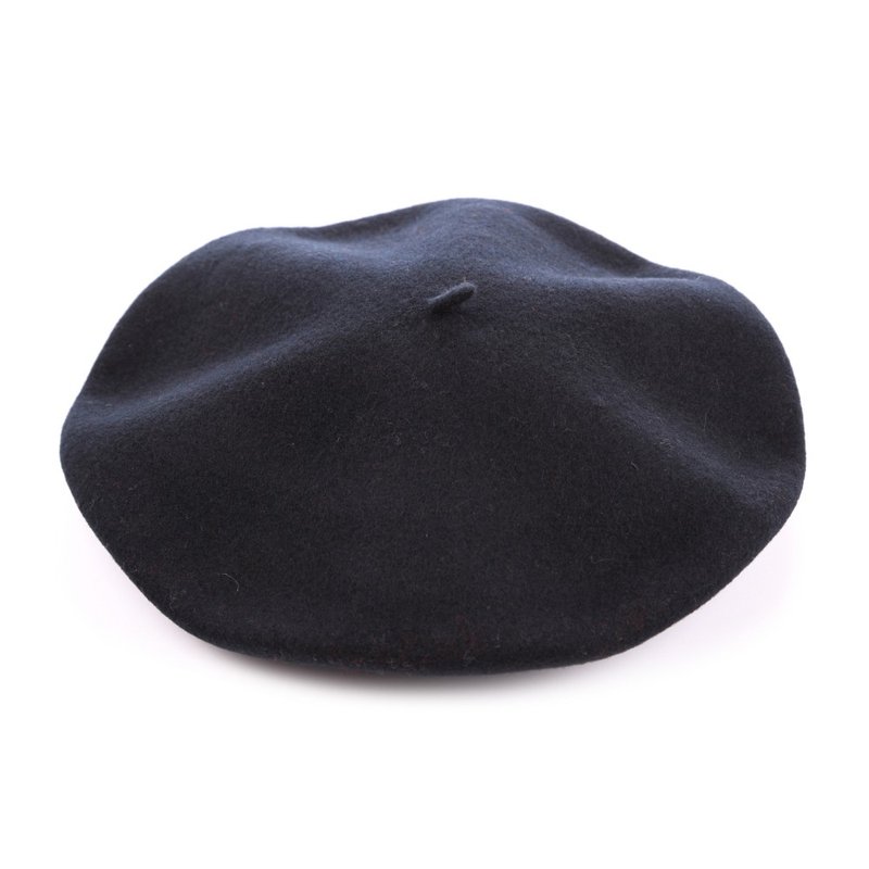 西班牙ELOSEGUI 女DAME贝雷帽EL_DAME19003天鹅绒黑 - 帽子 - 羊毛 