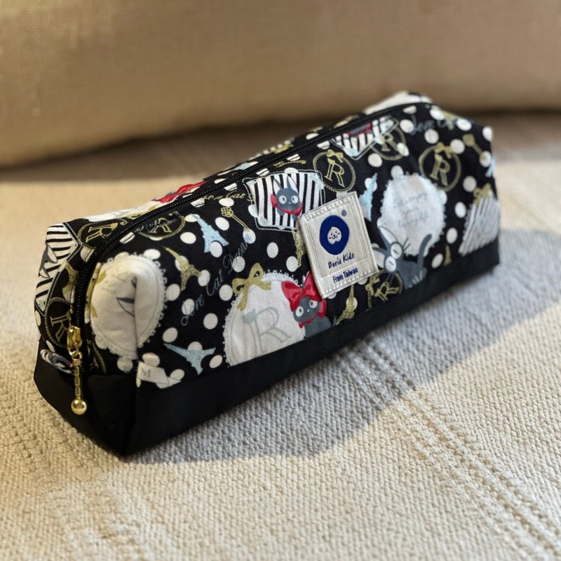 巴黎魔法小猫笔袋 化妆包 杂物收纳小包 - 化妆包/杂物包 - 防水材质 黑色