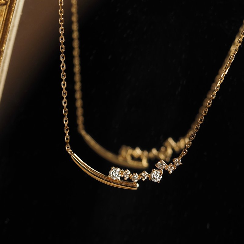 18K金星光微笑项链 18K Gold The Starry Smile Necklace - 项链 - 贵金属 