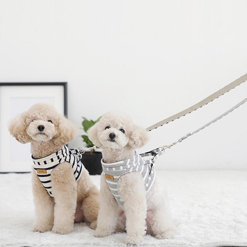 韩系狗狗胸背带 (附牵绳) - 项圈/牵绳 - 棉．麻 多色