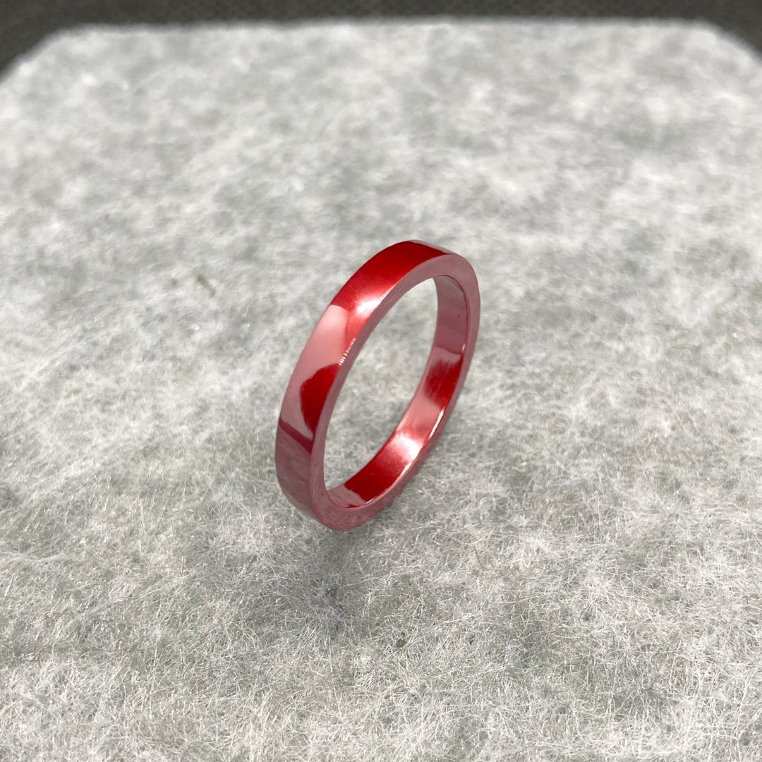 【绯铜】纯铜平打戒指 3.0mm【极致防护涂层版】 - 戒指 - 其他金属 红色
