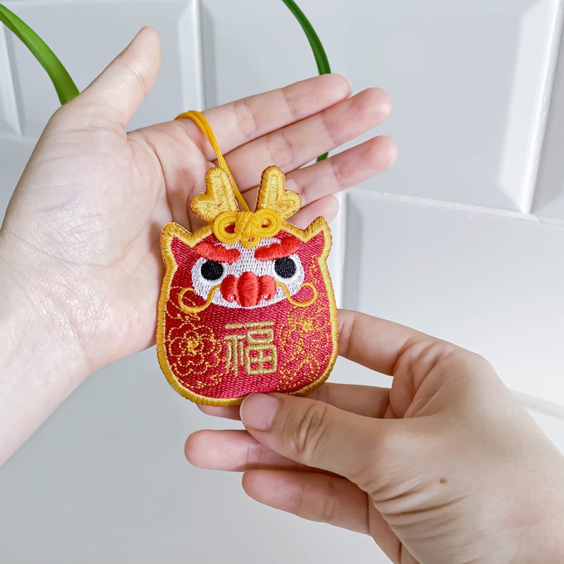 【除秽艾草香包】龙平安 共2款|DIY材料包|成品定制 - 编织/刺绣/羊毛毡/裁缝 - 其他材质 红色