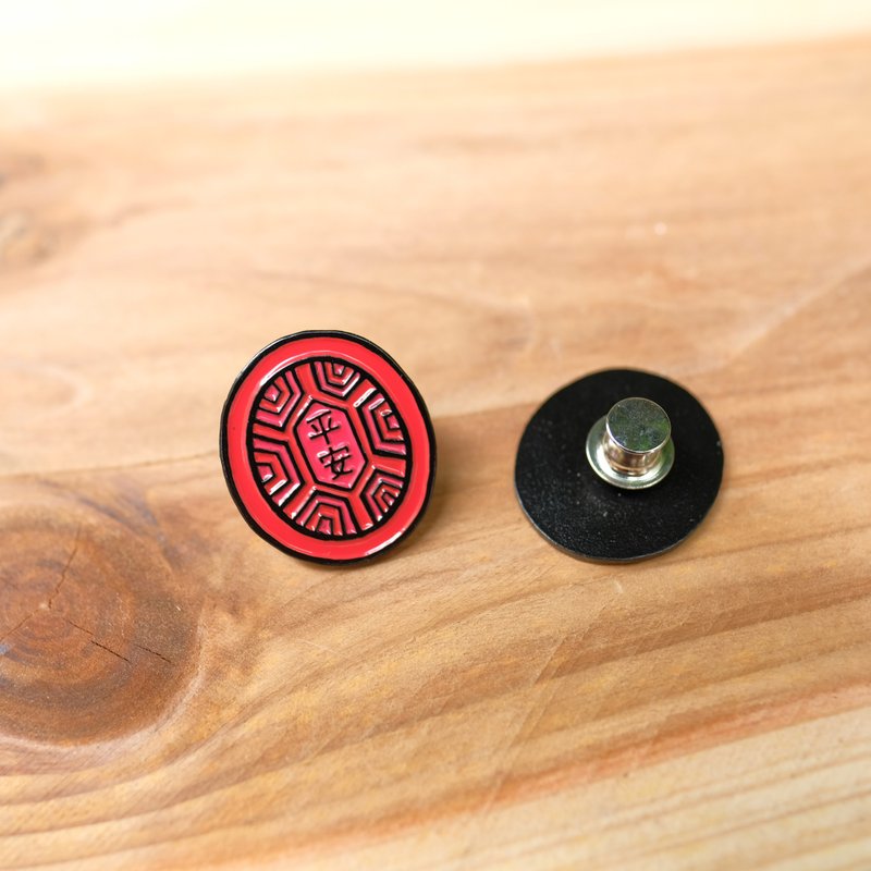 红龟粿 金属 徽章 别针 平顶扣 祝福 身体健康 事业顺利 交通平安 - 徽章/别针 - 其他金属 