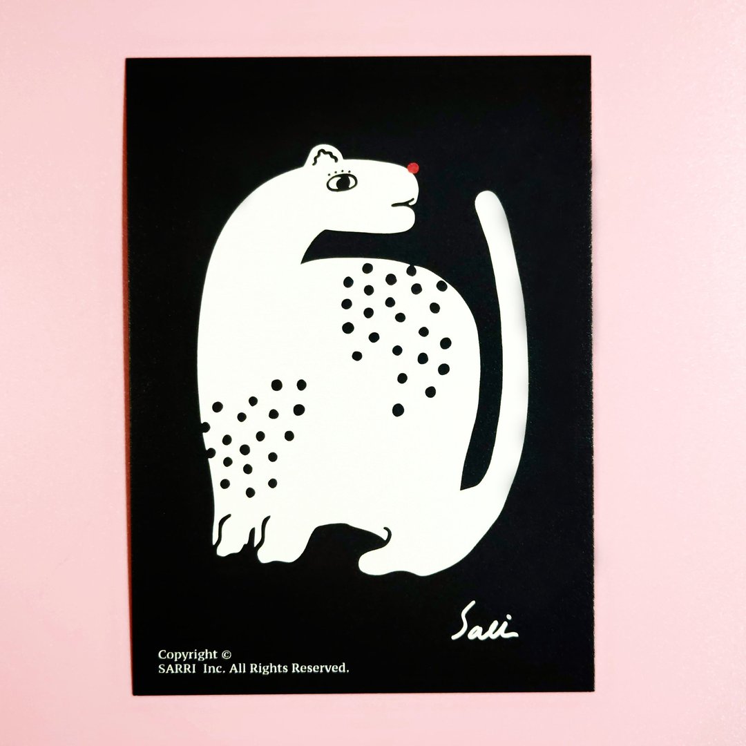 生日 明信片 生日卡  着色 插画  卡片 万用卡  爱 postcard - 卡片/明信片 - 纸 粉红色