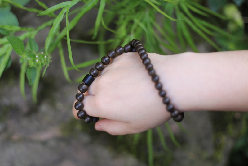 壹染指香品 | 手搓古法龙涎香 | 接单定制 和合香54颗 - 手链/手环 - 植物．花 黑色