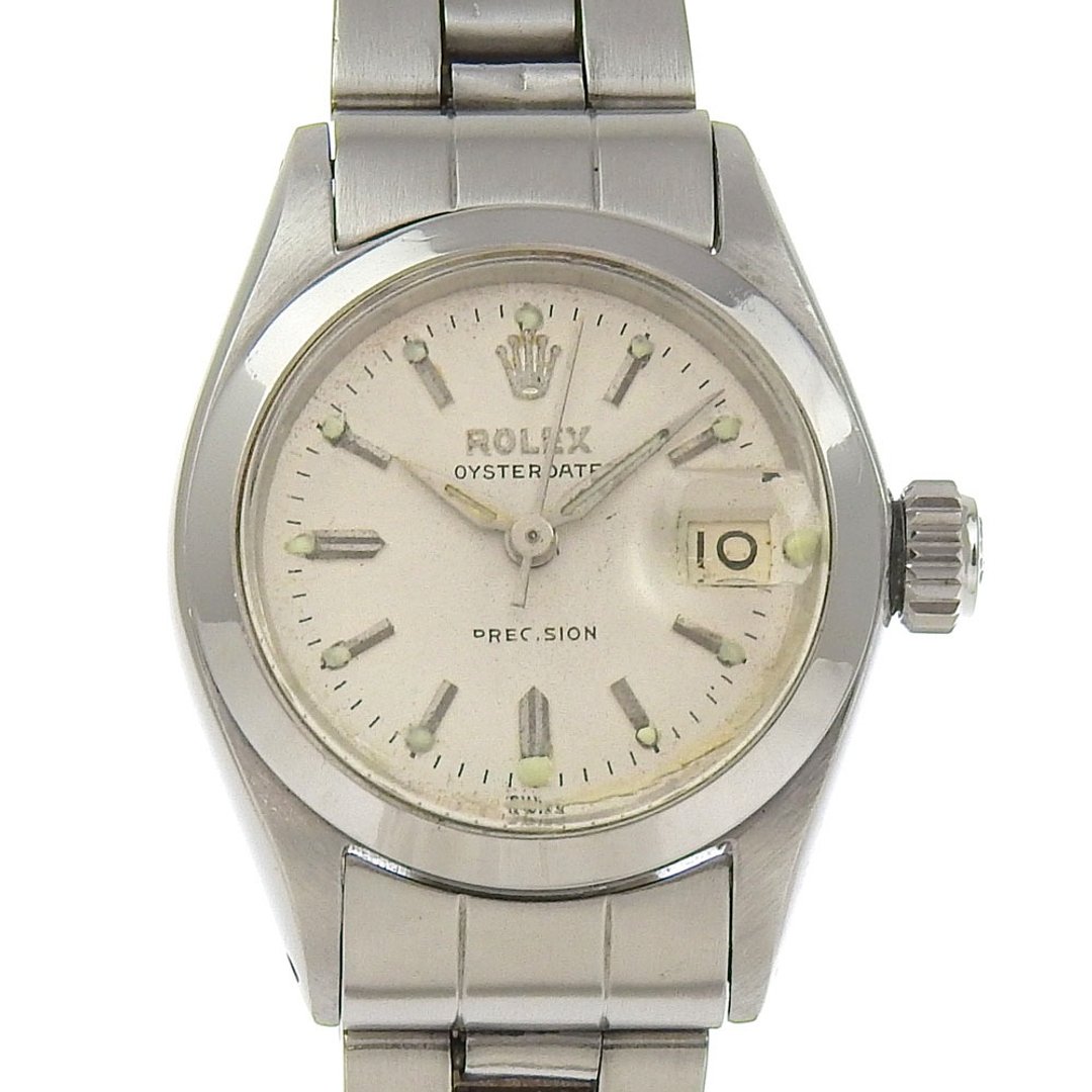 【日本直送】劳力士 ROLEX Oyster Date 手上链古董表 cal.1315 6406 不锈钢 表壳 复古银色面盘 男表【二手】 - 女表 - 不锈钢 银色