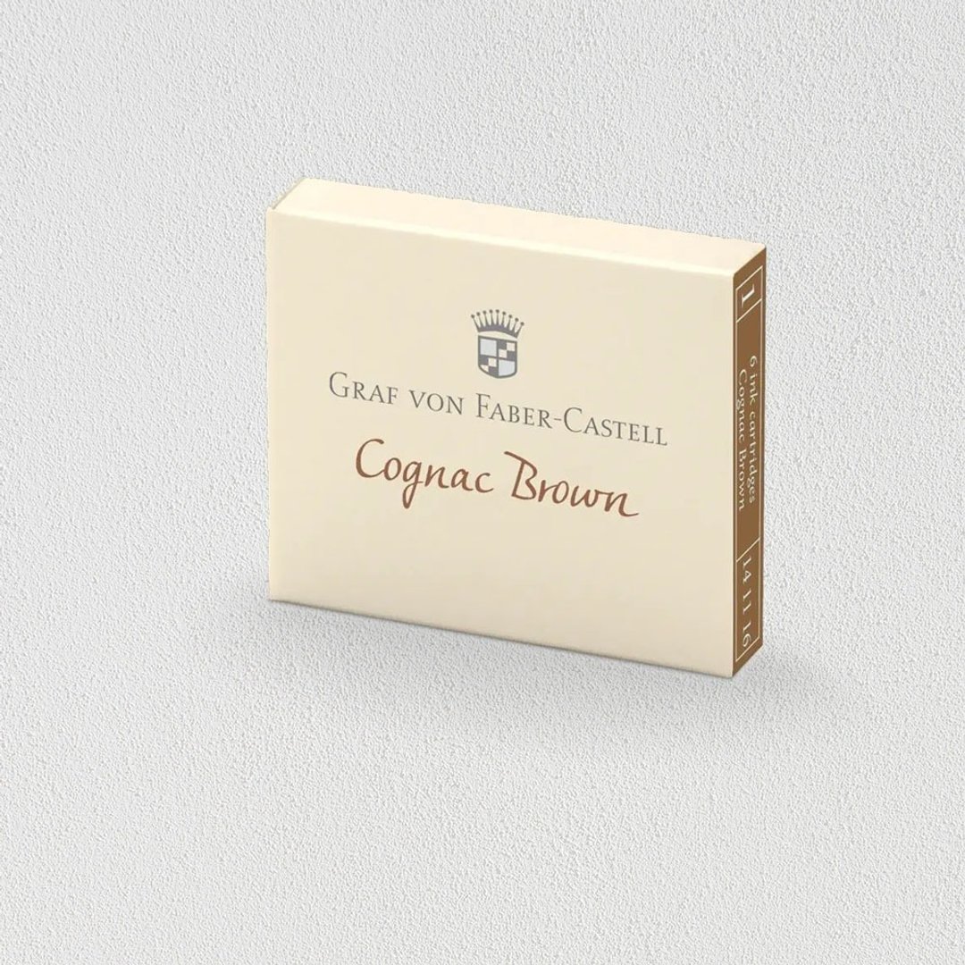 【Graf von Faber-Castell】6入欧规卡式墨水-干邑棕(原厂正货) - 其他 - 颜料 咖啡色