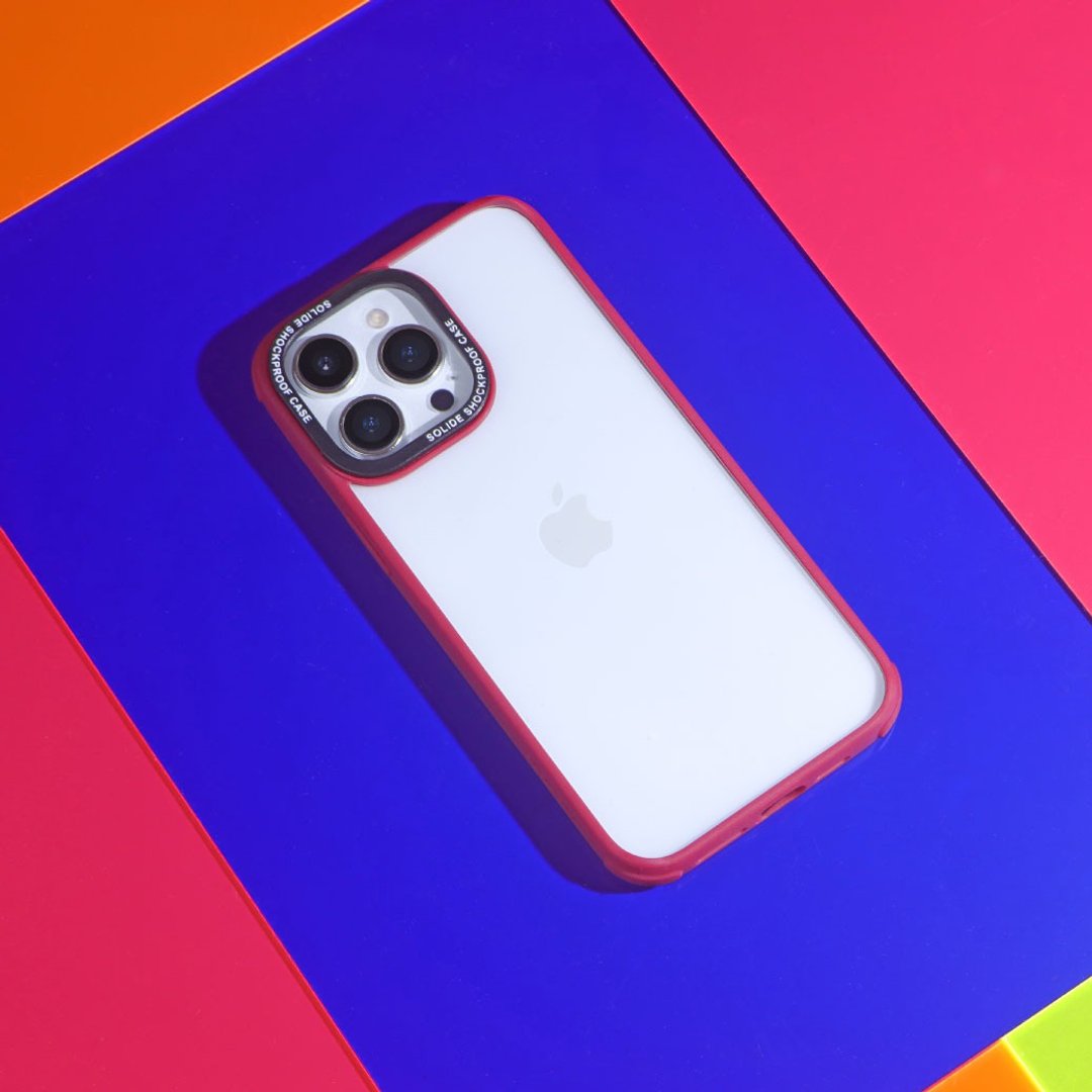 iPhone 14系列 SOPURE 极透壳特强磁吸抗菌防摔壳-红 - 手机壳/手机套 - 塑料 红色