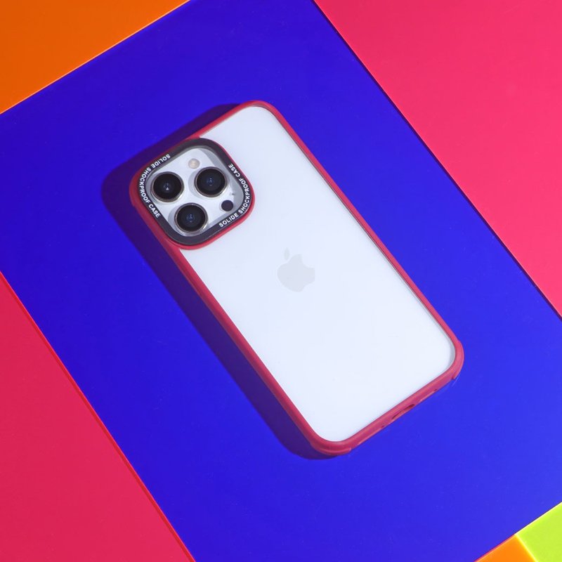 iPhone 14系列 SOPURE 极透壳特强磁吸抗菌防摔壳-红 - 手机壳/手机套 - 塑料 红色