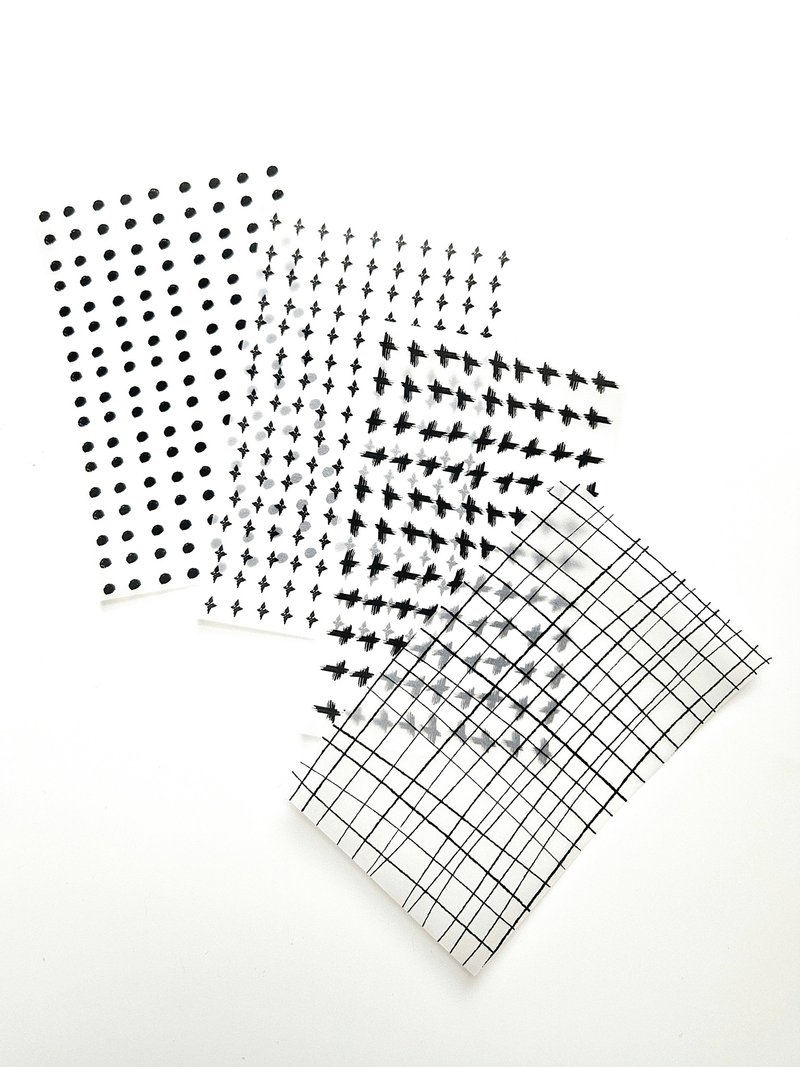 可爱图案描图纸 - 贴纸 - 纸 