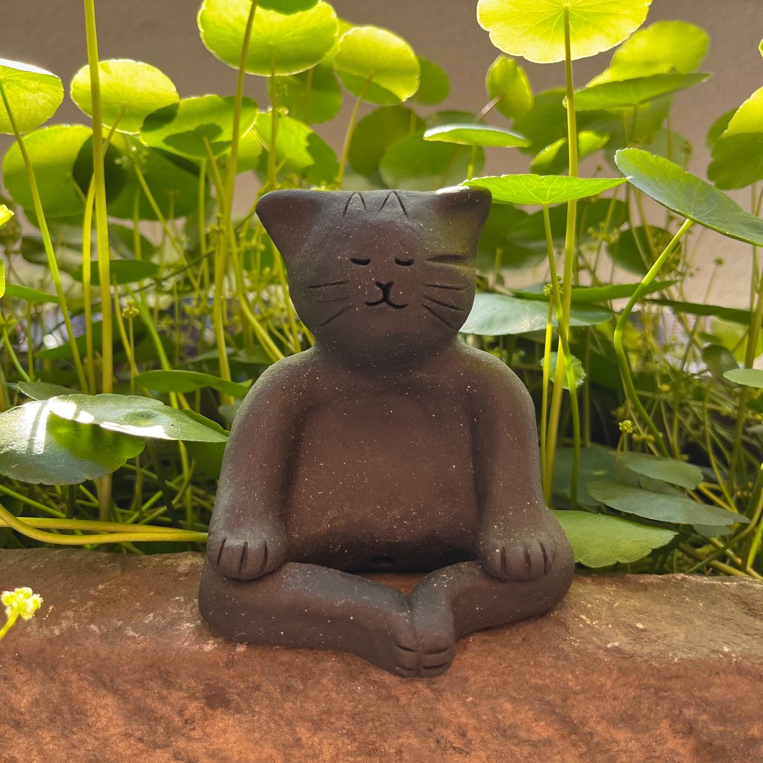 猫猫仙尊 / 陶偶 / 摆件 - 摆饰 - 陶 黑色