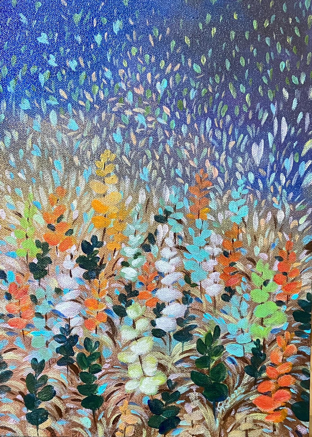 缤纷的尤加利/压克力画/画布板(24 x 33 CM) - 摆饰 - 棉．麻 蓝色