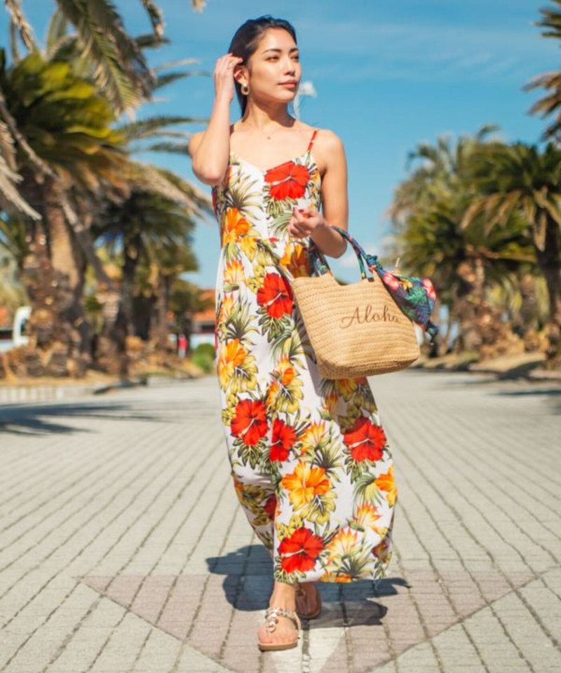 【热门预购】夏威夷日记热带漫步热情印花排扣洋装(5色)4IA-5242 - 洋装/连衣裙 - 其他材质 