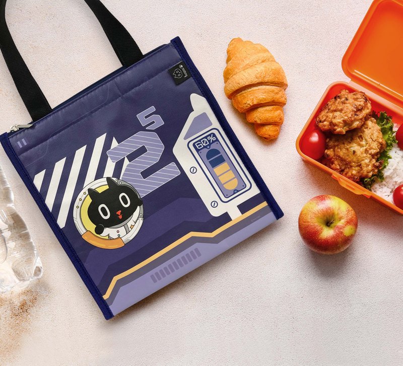 冒险读本系列 | Kuroro直式方形保温袋-酷蓝机舱款 - 手提包/手提袋 - 其他材质 蓝色