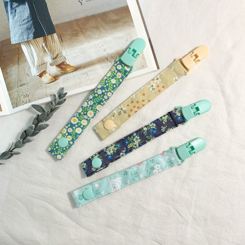 碎花系列 | 奶嘴夹 奶嘴链  蛋黄小花 黄底小花 森林小兔 - 其他 - 棉．麻 多色