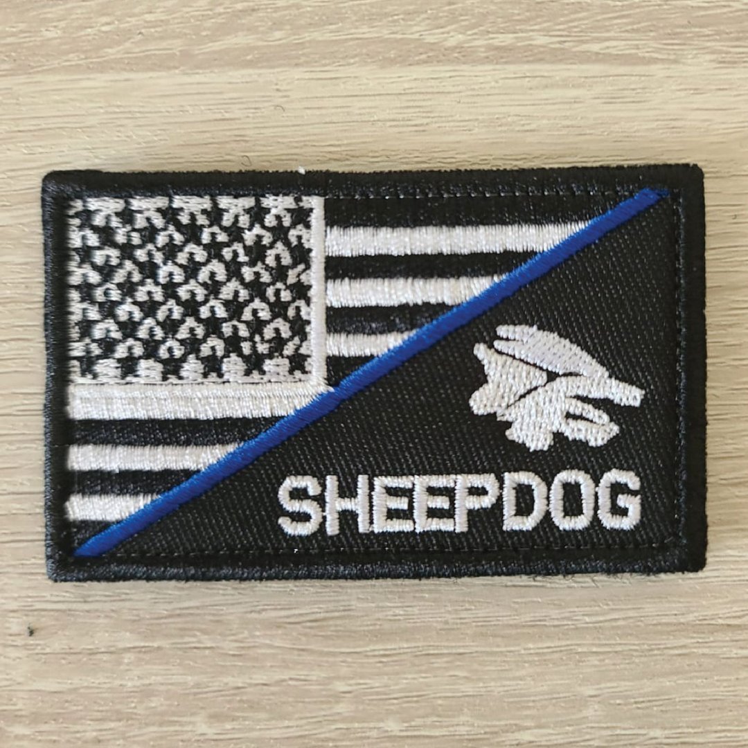 战术徽章(sheepdog款) - 衣/帽 - 绣线 黑色