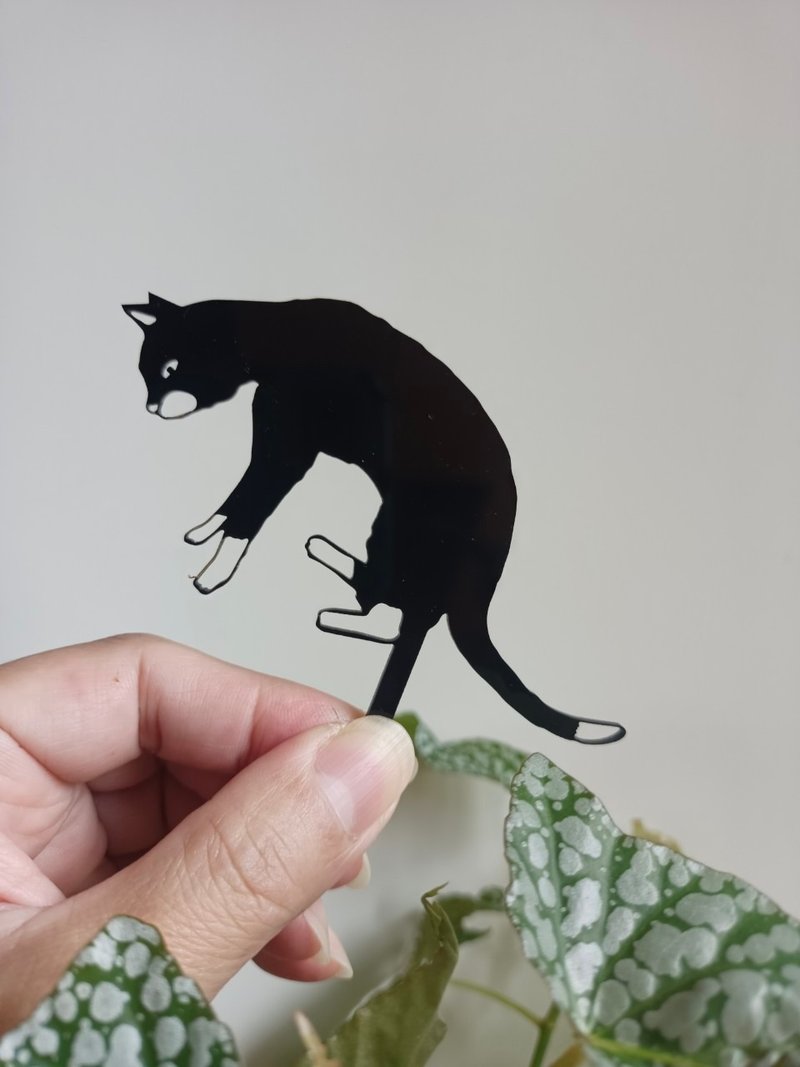 角落小剧场/趣味植栽造型装饰/喵星人系列/发呆/疗愈小物 - 摆饰 - 压克力 黑色