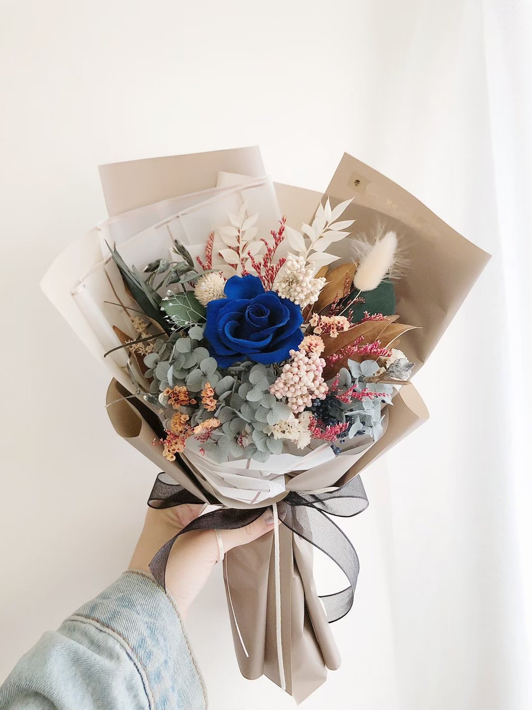 永生花 永生玫瑰花 干燥花 情人节花束 拍照花束 毕业花束 纪念日 - 干燥花/捧花 - 植物．花 蓝色