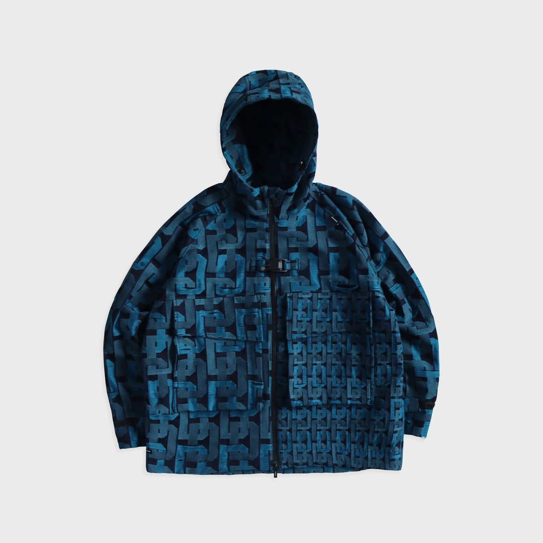 DYCTEAM - LINKE(D) buckle hooded jacket - 男装外套 - 其他材质 蓝色