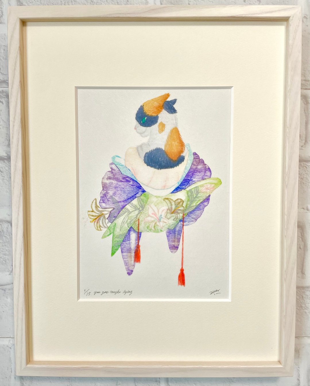 [裱框] 木版画：你被发现在说谎 - 海报/装饰画/版画 - 纸 紫色