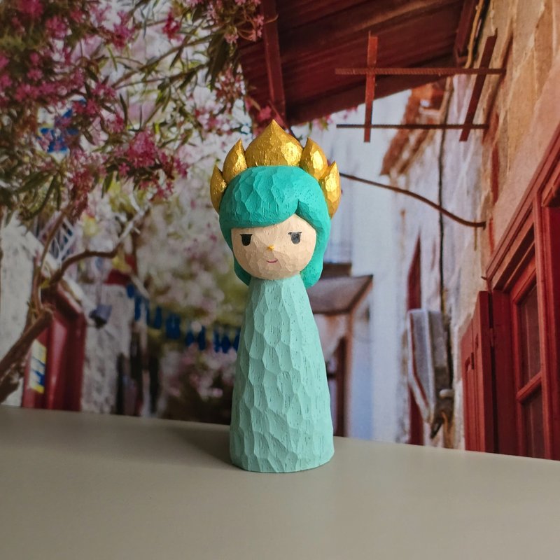 狮子座 木雕(现货) - 玩偶/公仔 - 木头 多色