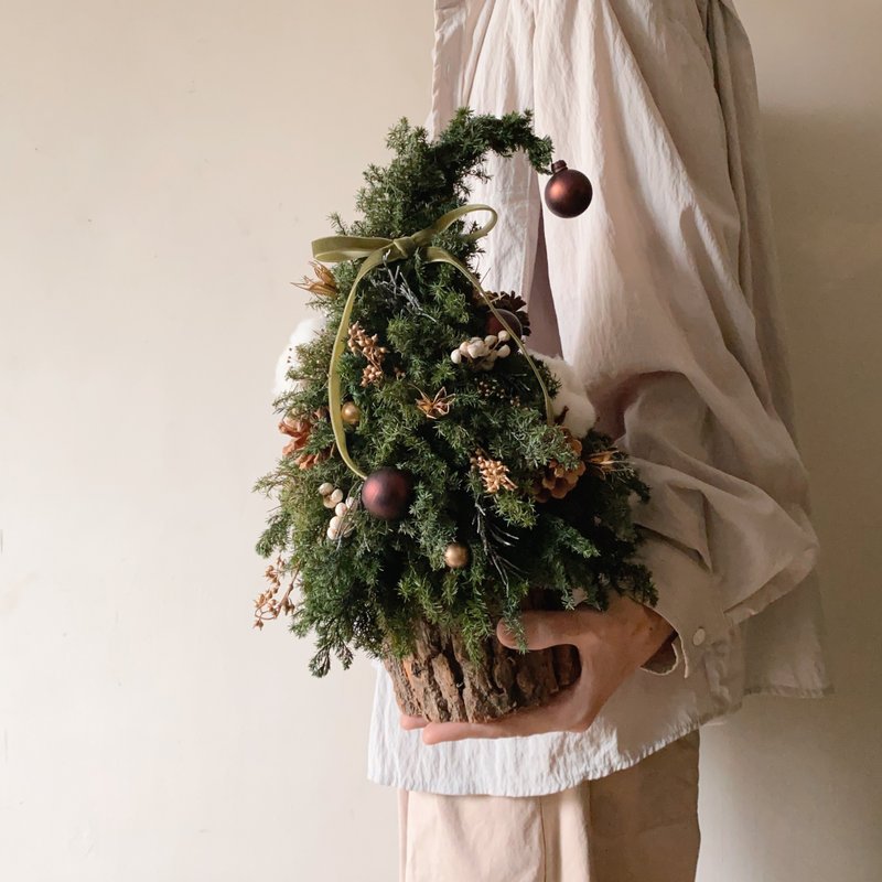 永生雪松 精灵圣诞树 - 干燥花/捧花 - 植物．花 绿色