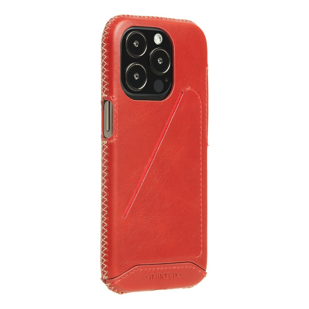 iPhone14 Pro 经典系列全包覆手机皮套-辣椒红 - 手机壳/手机套 - 真皮 
