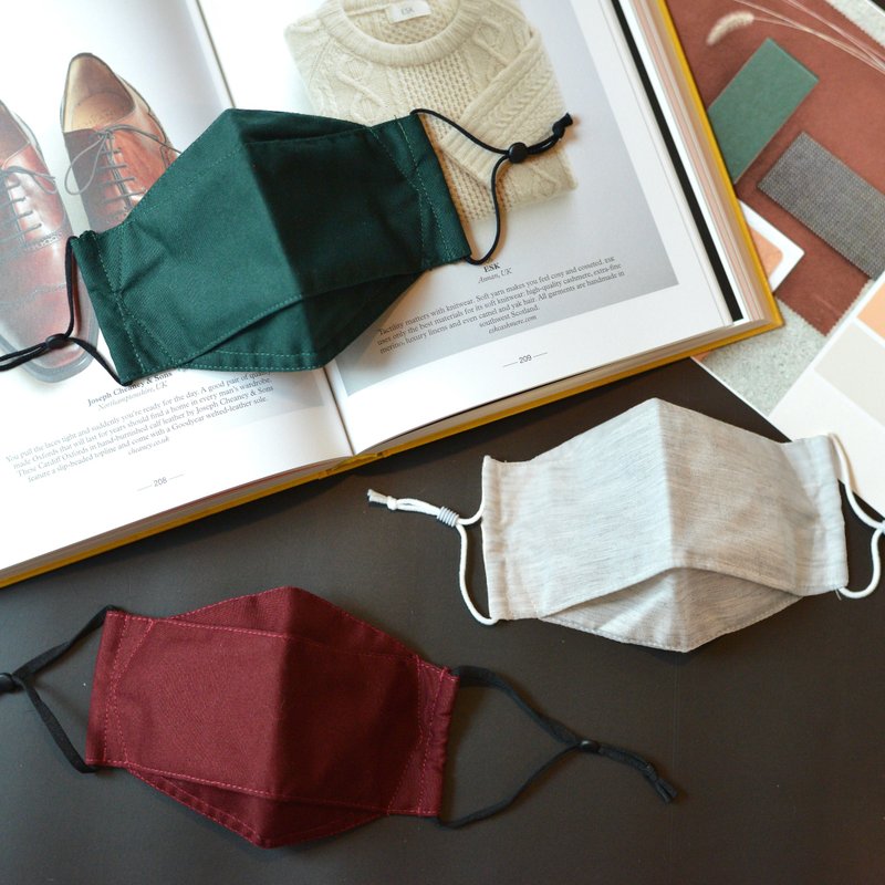Hill Pantone Facemask  - handmade 4 layers 100% double yarn cotton - 口罩 - 棉．麻 