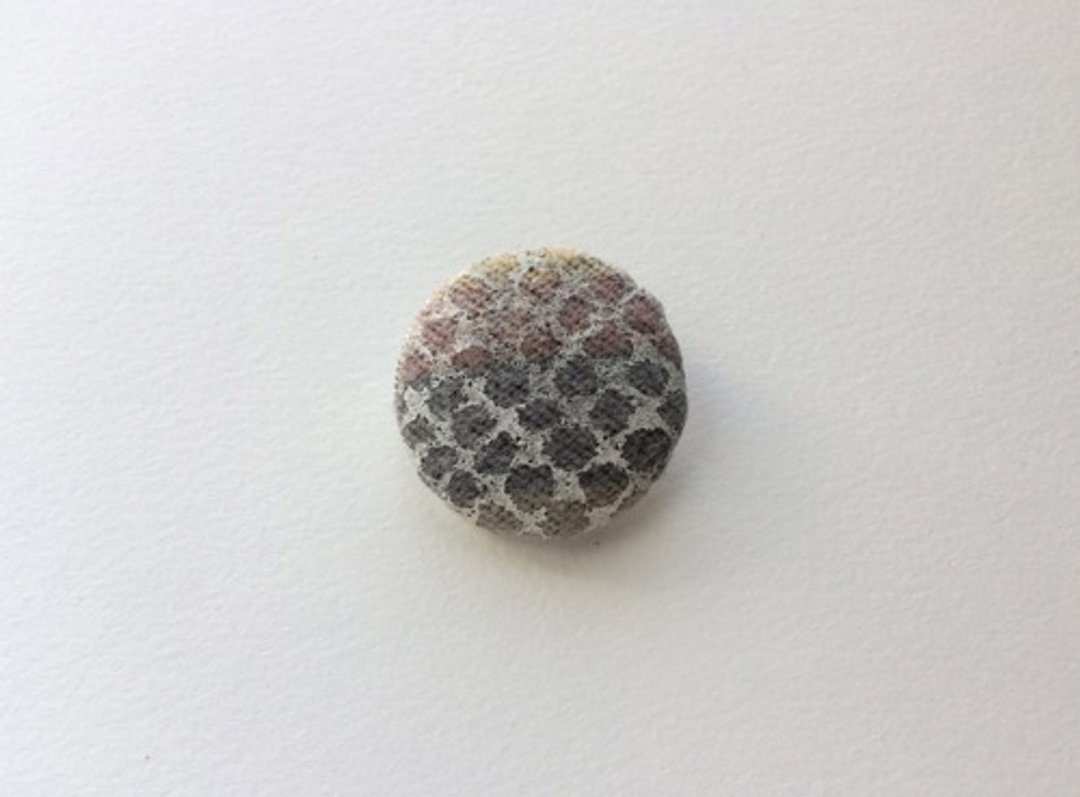 paint brooch grid - 胸针 - 棉 灰色