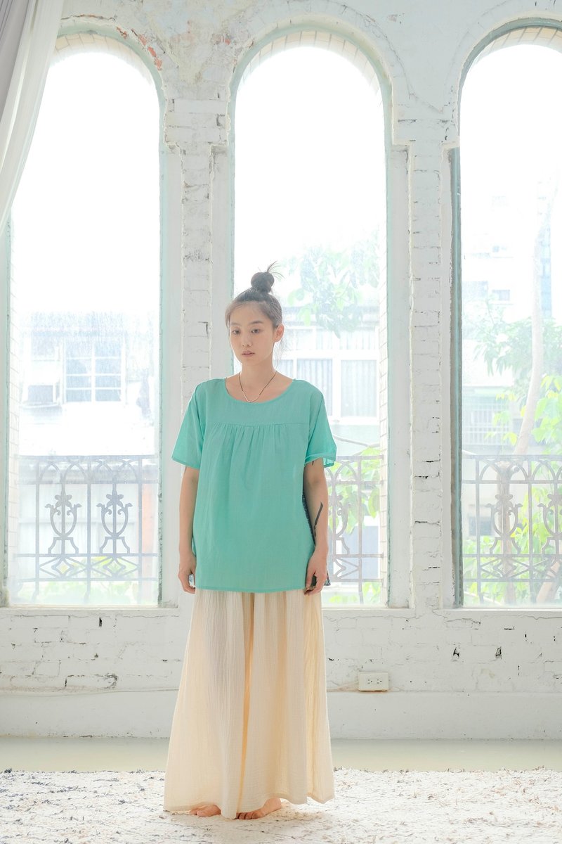 风之衣 卡迪 (Khadi) 绿色 - 女装上衣 - 棉．麻 绿色