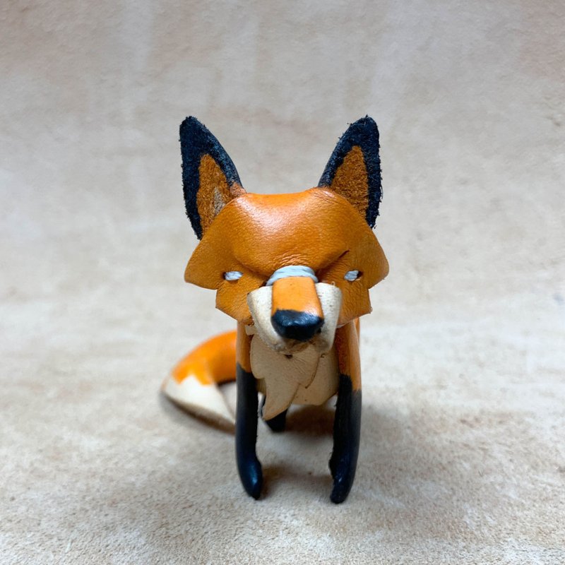 动物森林-狐狸-真皮植鞣 吊饰  动物造型 (简易吊饰) - 钥匙链/钥匙包 - 真皮 橘色