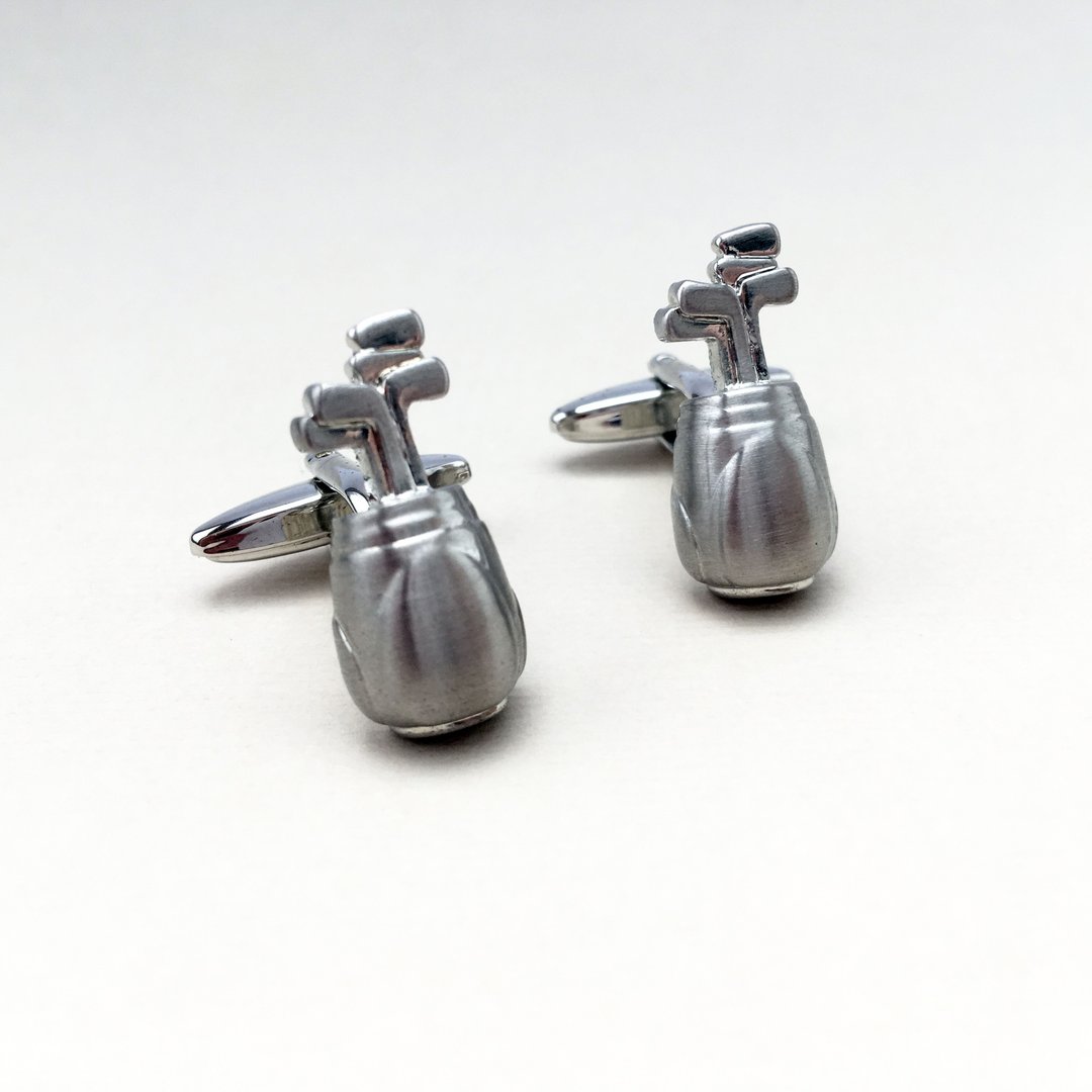 高尔夫球袋袖扣 Golf Cufflink - 袖扣 - 其他金属 