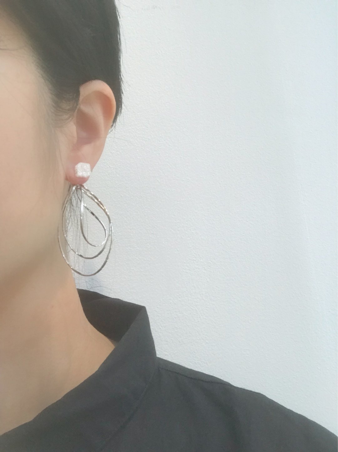 Crack crystal earrings - 耳环/耳夹 - 宝石 透明