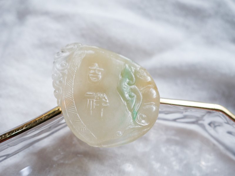 吉祥如意三彩玉坠・翡翠・缅甸玉 ・天然石 - 金工/饰品 - 玉石 