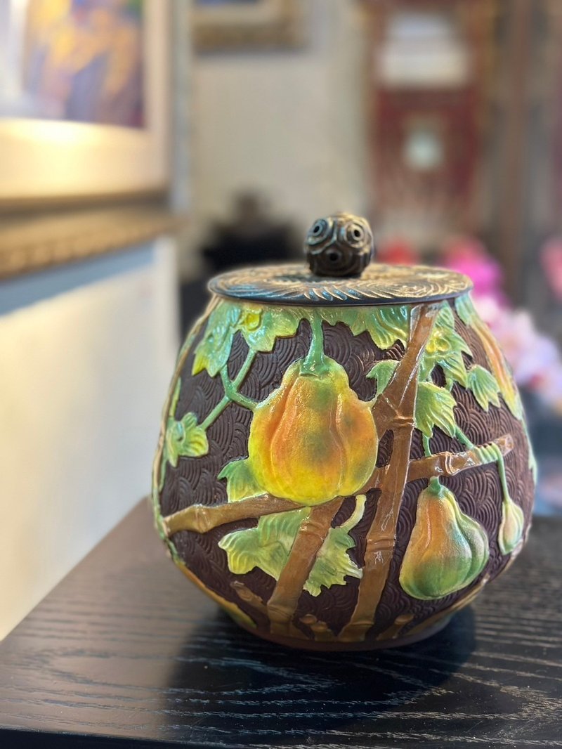 手工刻花__茶仓浮雕系列 - 茶具/茶杯 - 陶 咖啡色