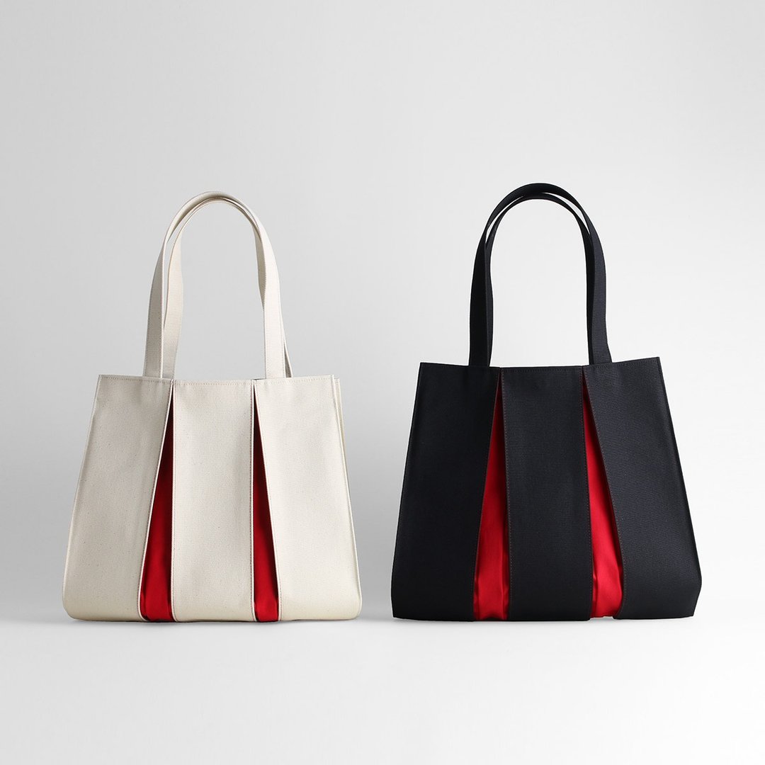 KOSHO ougi 帆布托特包 MH 赠礼 女款 男款 帆布 日本制造 京都 肩背 轻量 通勤 内衬 按扣 A4 尺寸适用 - 手提包/手提袋 - 棉 白色