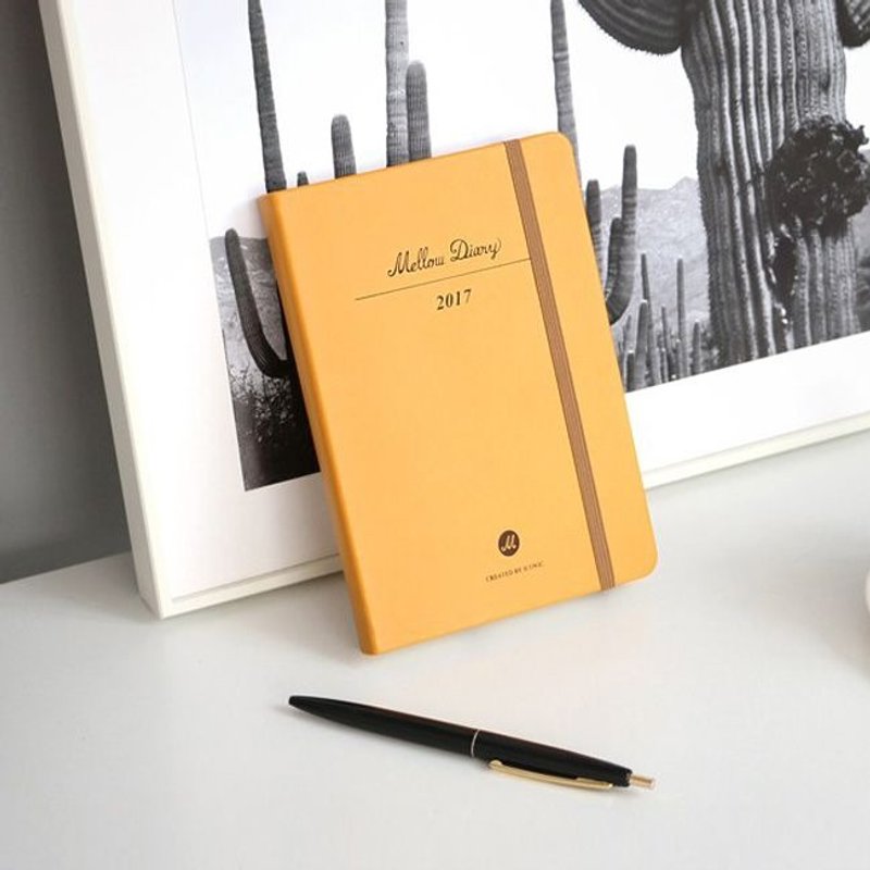 手帐年历-2017大人物经典皮革时效周志-芥末黄,ICO87397 - 笔记本/手帐 - 纸 黄色
