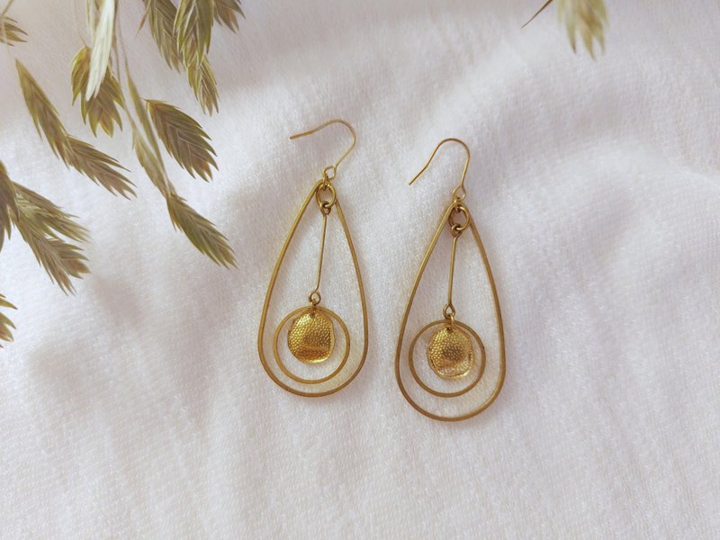 地仙 L'IMMORTEL 我的皮壳 黄铜耳饰 - 耳环/耳夹 - 铜/黄铜 金色