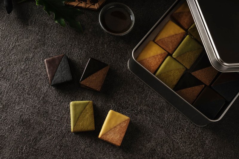 中秋限量-茶香袅袅奶油饼干礼盒(需冷冻) - 手工饼干 - 新鲜食材 黄色