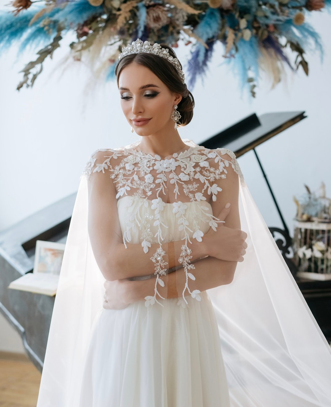 Bridal Cape, Bridal Capelet Veil, Tulle Capelet, Wedding Veil - 其他 - 其他材质 白色