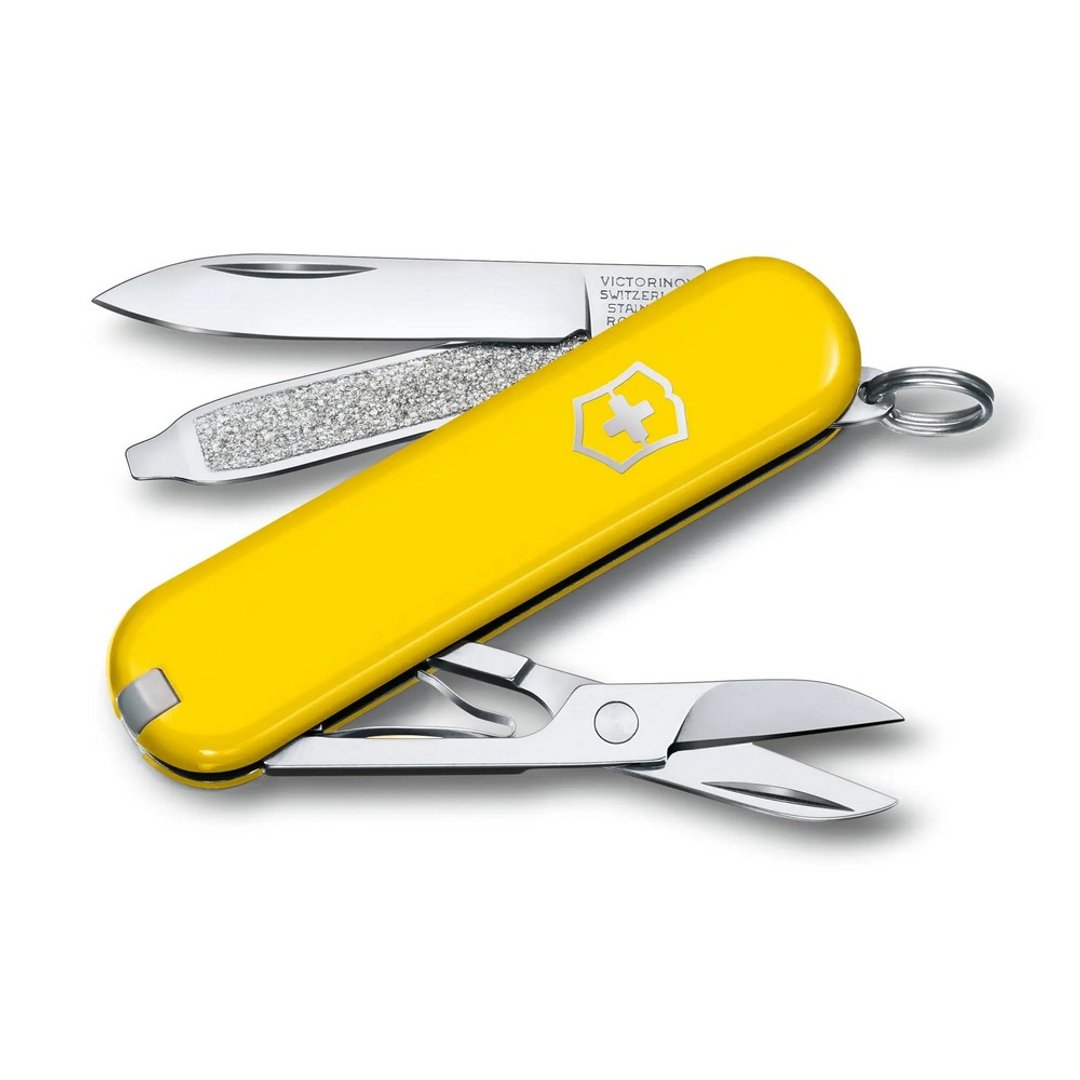 VICTORINOX 瑞士维氏 瑞士刀 7用 58mm Sunny Side 黄 0.6223.8G - 露营用品 - 不锈钢 黄色